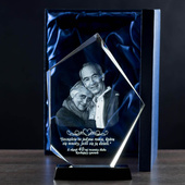 Zdjęcie w krysztale na prezent na rocznicę 20 30 40 50