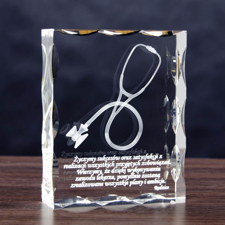 Gratulacje z okazji ukończenia studiów i zostanie lekarzem - stetoskop 3D