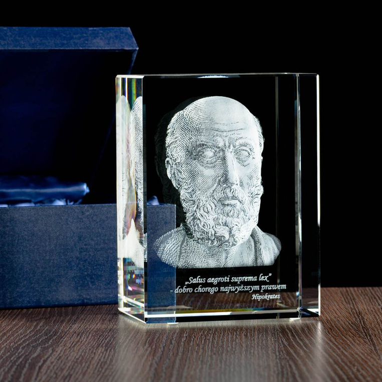 MEGASTATUETKA Hipokrates wraz z dedykacją grawer 3D