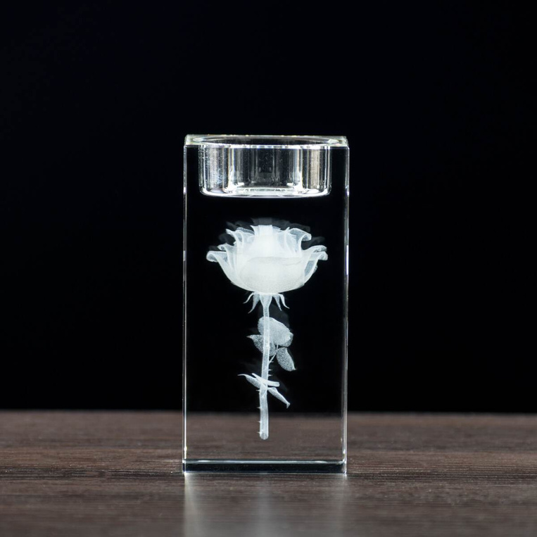 Personalizowany świecznik z róż 3D na urodziny, imieniny.