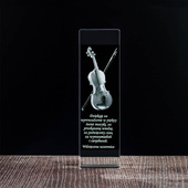 Statuetka 2D dla nauczyciela instruktora gry na skrzypcach - podziękowanie