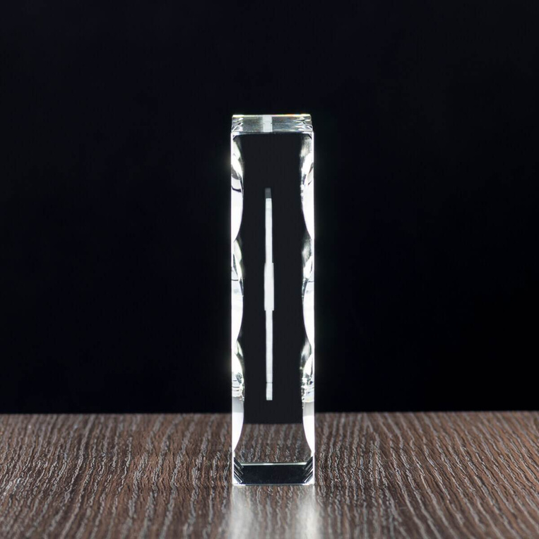 PAMIĄTKA CHRZTU ŚW. - kryształowa statuetka z metryczką dziecka. Wstaw swoje dane