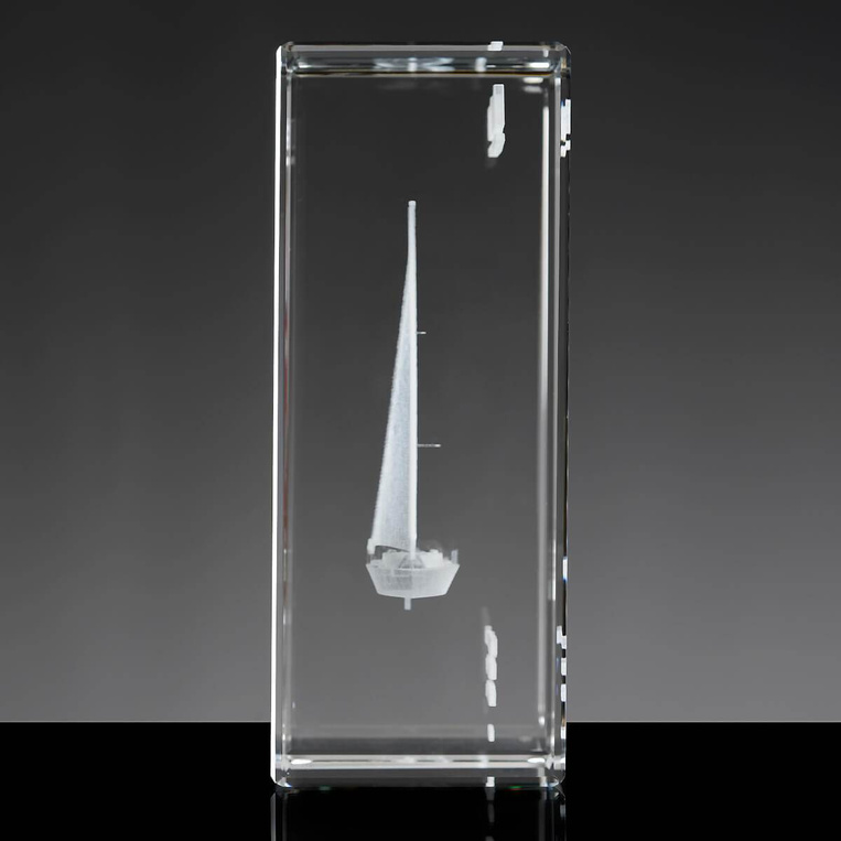 Statuetka DLA SZEFA i kolegi z pracy ŻEGLARZA grawer jachtu 3D z dedykacją