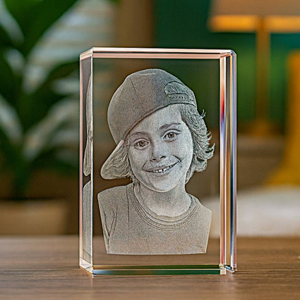 Fotokryształ 3D popiersie dziecka - personalizowany prezent