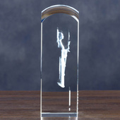 Święta Barbara - grawer w szklanej statuetce DLA GÓRNIKA