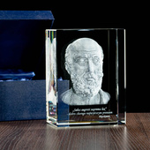 MEGASTATUETKA Hipokrates, popiersie 3D wygrawerowane w statuetce