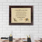 Dyplom na 25 ROCZNICĘ ŚLUBU - prezent personalizowany