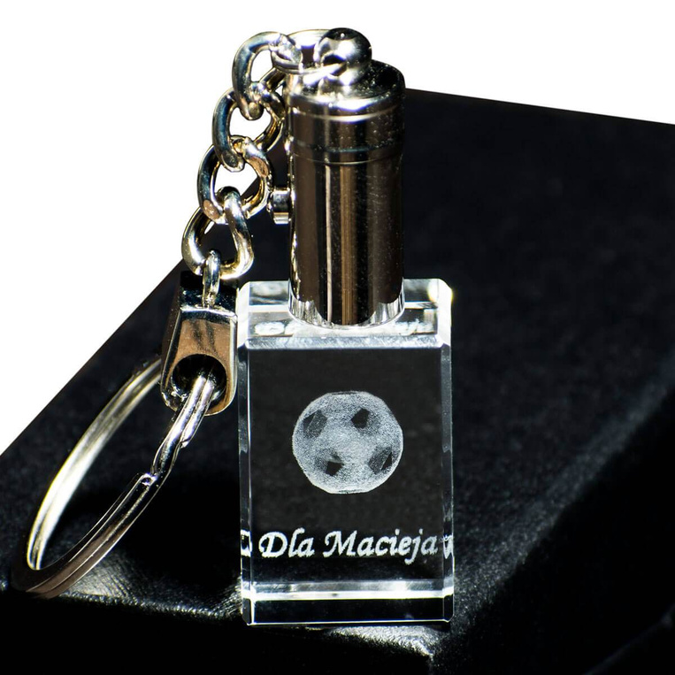 Personalizowany brelok wykonany z kryształu