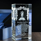 Podziękowania dla rodziców - duża statuetka z grawerem symbolicznego ślubu