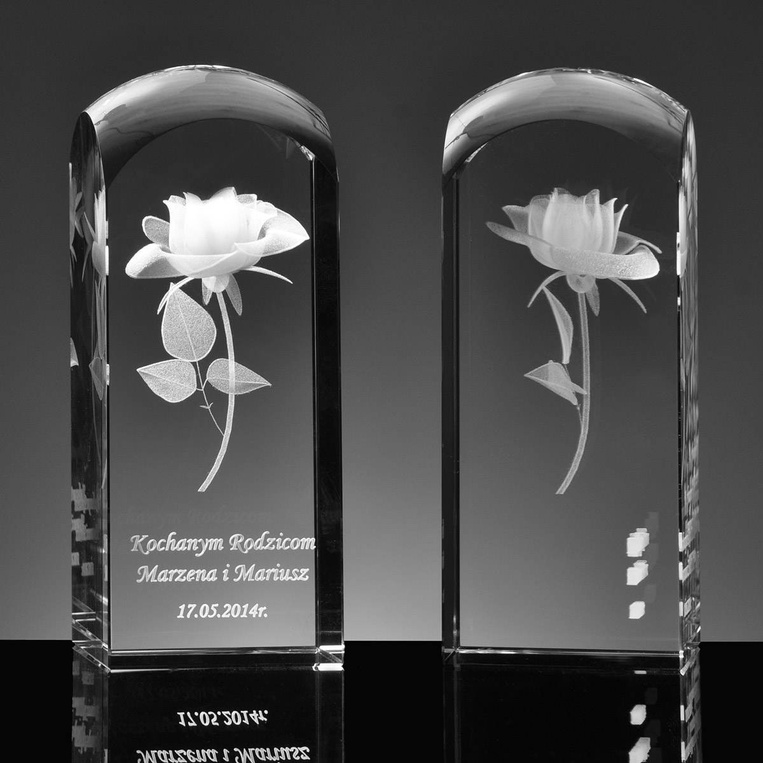 Podziękowanie dla nauczyciela - Róża 3D - wieczny kwiat