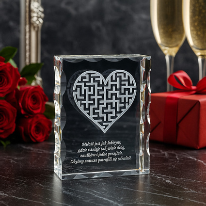 LABIRYNT MIŁOŚCI - statuetka 3D na prezent DZIEWCZYNY ŻONY