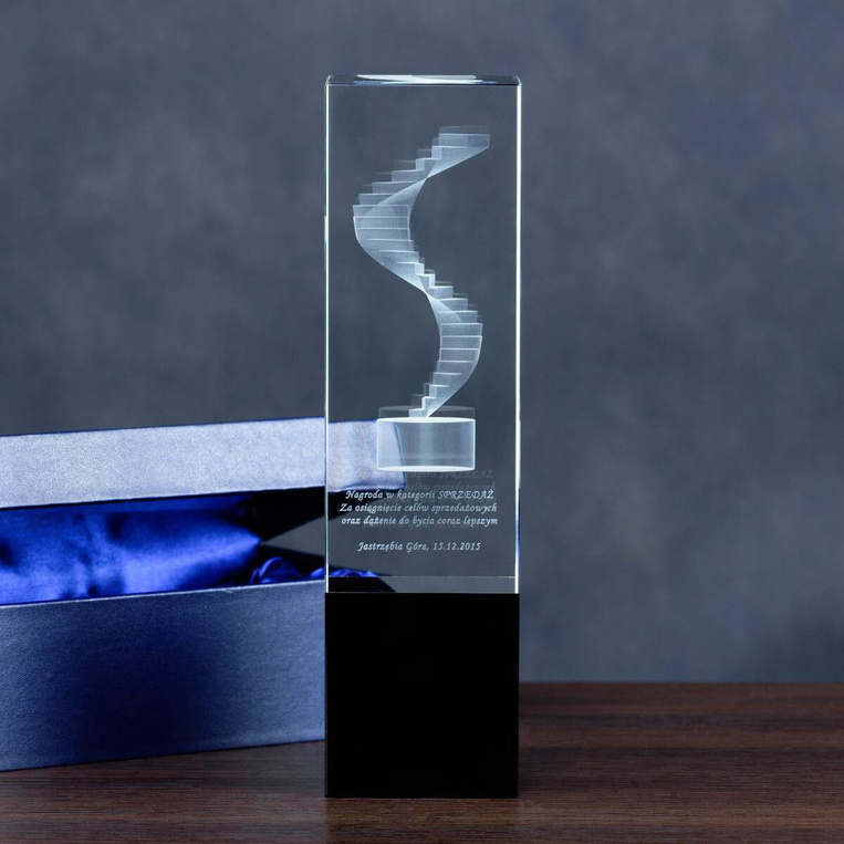 Statuetka z grawerem 3D jako nagroda w konkursie