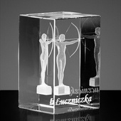 Bydgoska Łuczniczka 3D - grawer w przycisku do papieru 80x50x50 mm