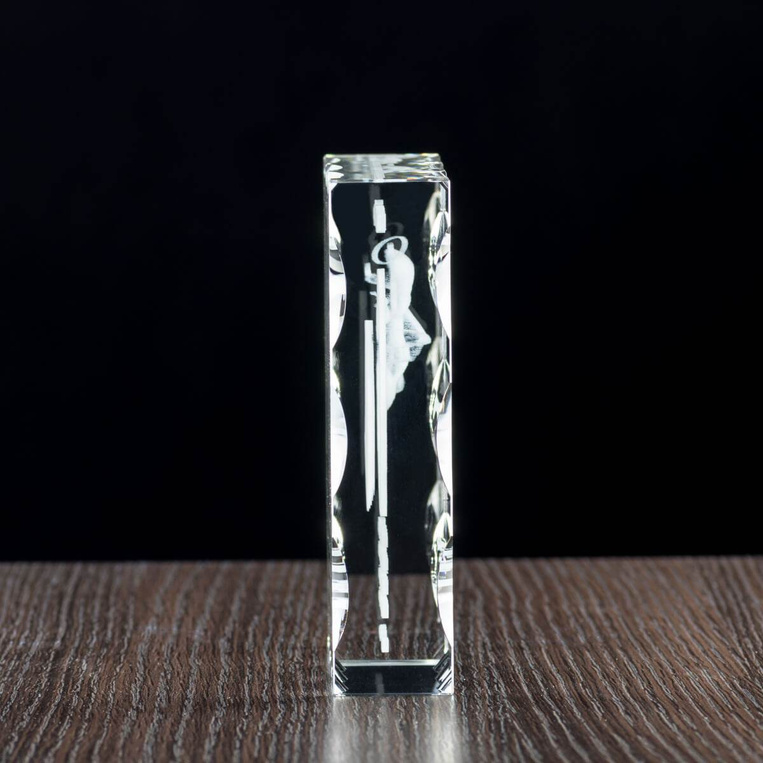 Pamiątka Chrztu Św. 3D - duży fotokryształ ze zdjęciem dziecka