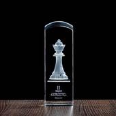 Nagroda za zdobycie II miejsca, pionek 3D w krysztale