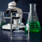 Gratulacje z okazji obrony pracy i podziękowania za współpracę - mikroskop 3D