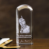 Prezent na prymicje - zdjęcie Jana Pawła II w krysztale