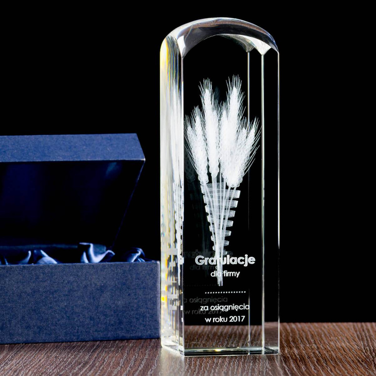 Statuetka dla rolnika, gospodarza, Kłosy 3D wręczana na Dożynki