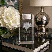 Kryształowy świecznik [KSPY-01] 100x50x50 mm