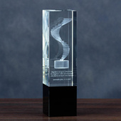 Statuetka z grawerem 3D jako nagroda w konkursie