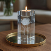 Kryształowy świecznik [KSPY-01] 100x50x50 mm