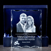 Fotolampka 3D z grawerem zdjęcia i tekstu – personalizowana statuetka LED