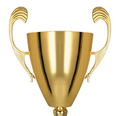 Puchar metalowy złoty T-S