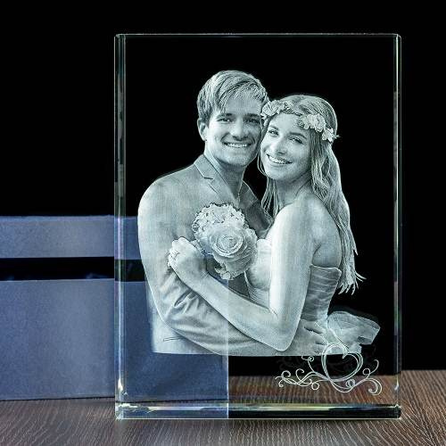 MEGA statuetka, trójwymiarowy wizerunek w krysztale na urodziny