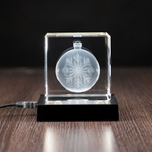 Elegancka fotolampka LED, dekoracja świąteczna - BOMBKA 3D 80x80x80x mm