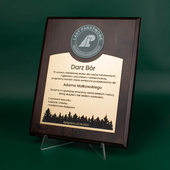 Dyplom z grawerem 203x254 mm - Lasy Państwowe - Podziękowania