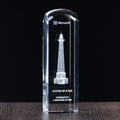 Kolumna, statuetka duża z grawerem loga firmowego, grafiki