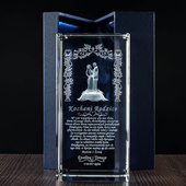 Podziękowania dla rodziców - duża statuetka z grawerem symbolicznego ślubu