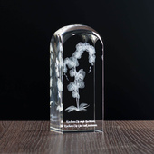 Kryształowy storczyk, Grawer 3D - Statuetka personalizowana