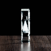 Świąteczny prezent firmowy z logiem DLA KLIENTÓW - statuetka z choinką