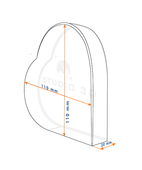 Serce dla taty - Dzień ojca - zdjęcie dzieci grawerowane w szkle