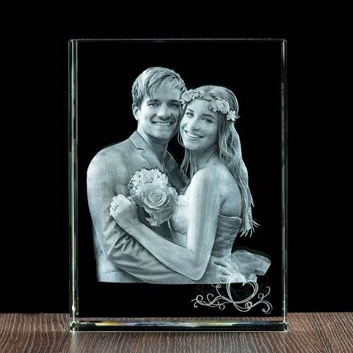 MEGA statuetka, trójwymiarowy wizerunek w krysztale na urodziny