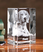 Zdjęcie trójwymiarowe pieska - Fotoprezent 3D w statuetce 80x50x50 mm