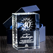 Urodziny w bąbelkach - Statuetka z dedykacją na 40 urodziny