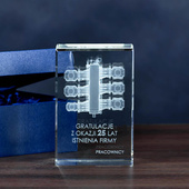 Wtryskarka 3D - statuetka na jubileusz firmy z grawerem Twojego produktu