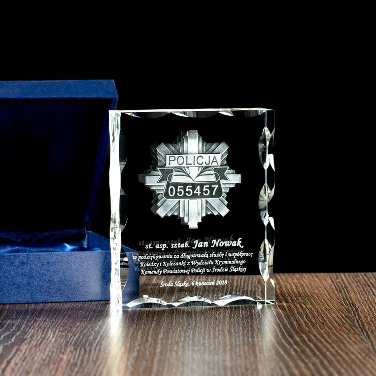 Pamiątka jubileuszowa, odznaka policyjna - personalizowane ID policjanta