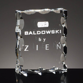 Statuetka firmowa - GRAWER w krysztale loga firmowego