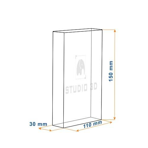 Pamiątka Chrztu 3D w krysztale od Ojca Chrzestnego - FOTOPREZENT 3D