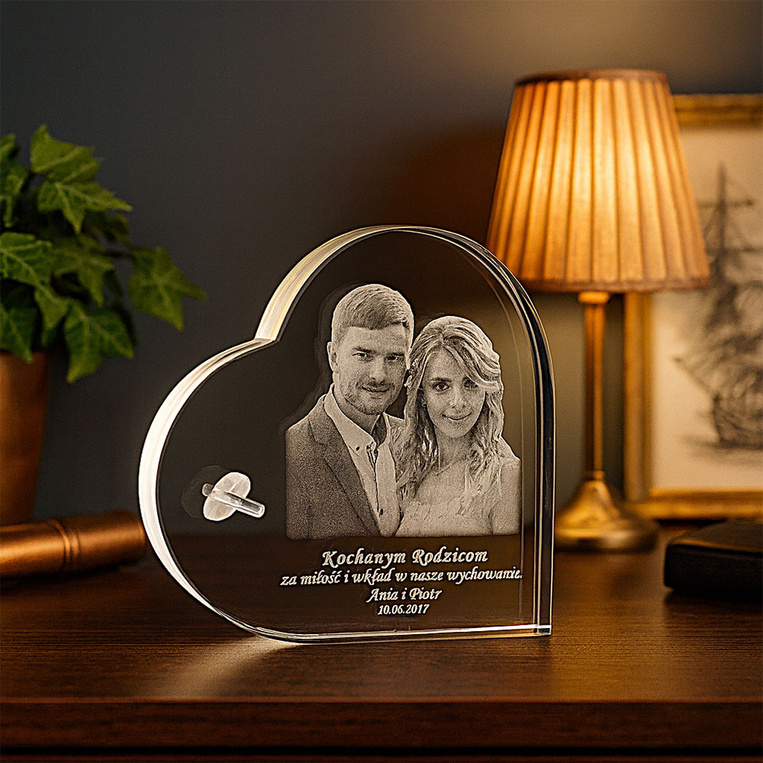 Pomysł na ślubne podziękowania dla Rodziców, FOTOPREZENT w kształcie serca