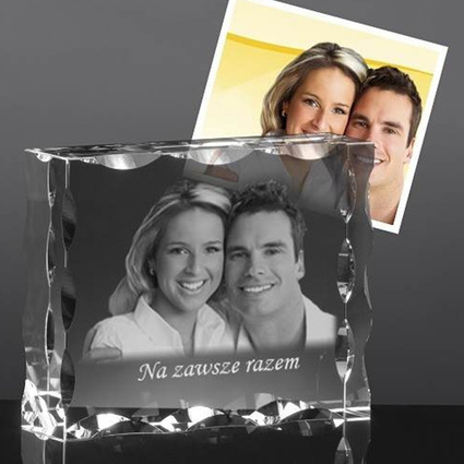 Zdjęcie 2D w krysztale jako prezent na ślub - FOTOPREZENT