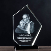 Zdjęcie w krysztale na prezent na rocznicę 20 30 40 50