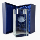 Kryształowy świecznik [KSPY-01] 100x50x50 mm