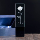 Personalizowana duża statuetka z grawerowaną Różą 3D