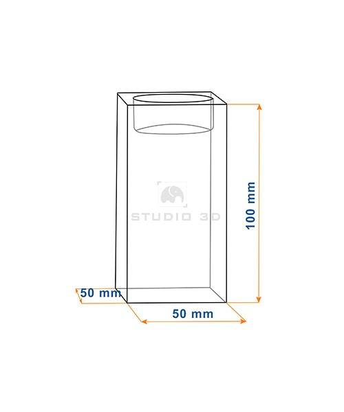 Personalizowany prezent dla rodziców - szklany świecznik ze zdjęciem młodej pary