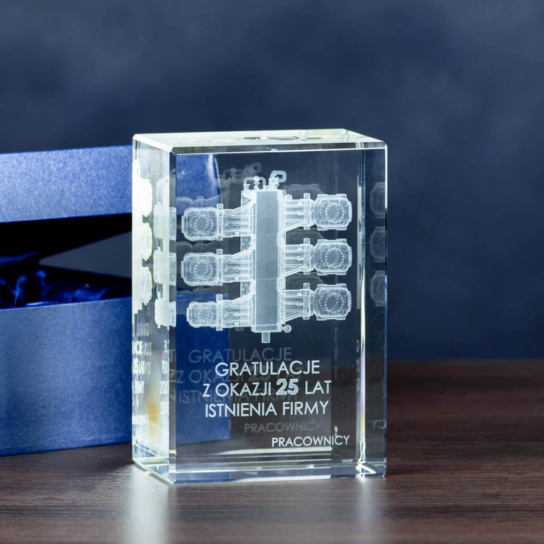 Wtryskarka 3D - statuetka na jubileusz firmy z grawerem Twojego produktu