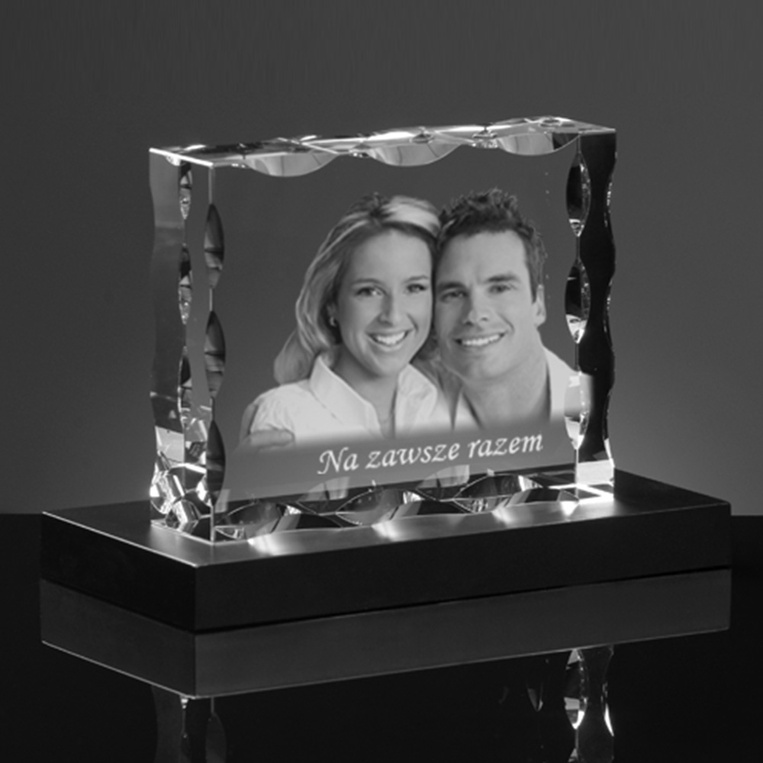 Zdjęcie 2D w krysztale jako prezent na ślub - FOTOPREZENT
